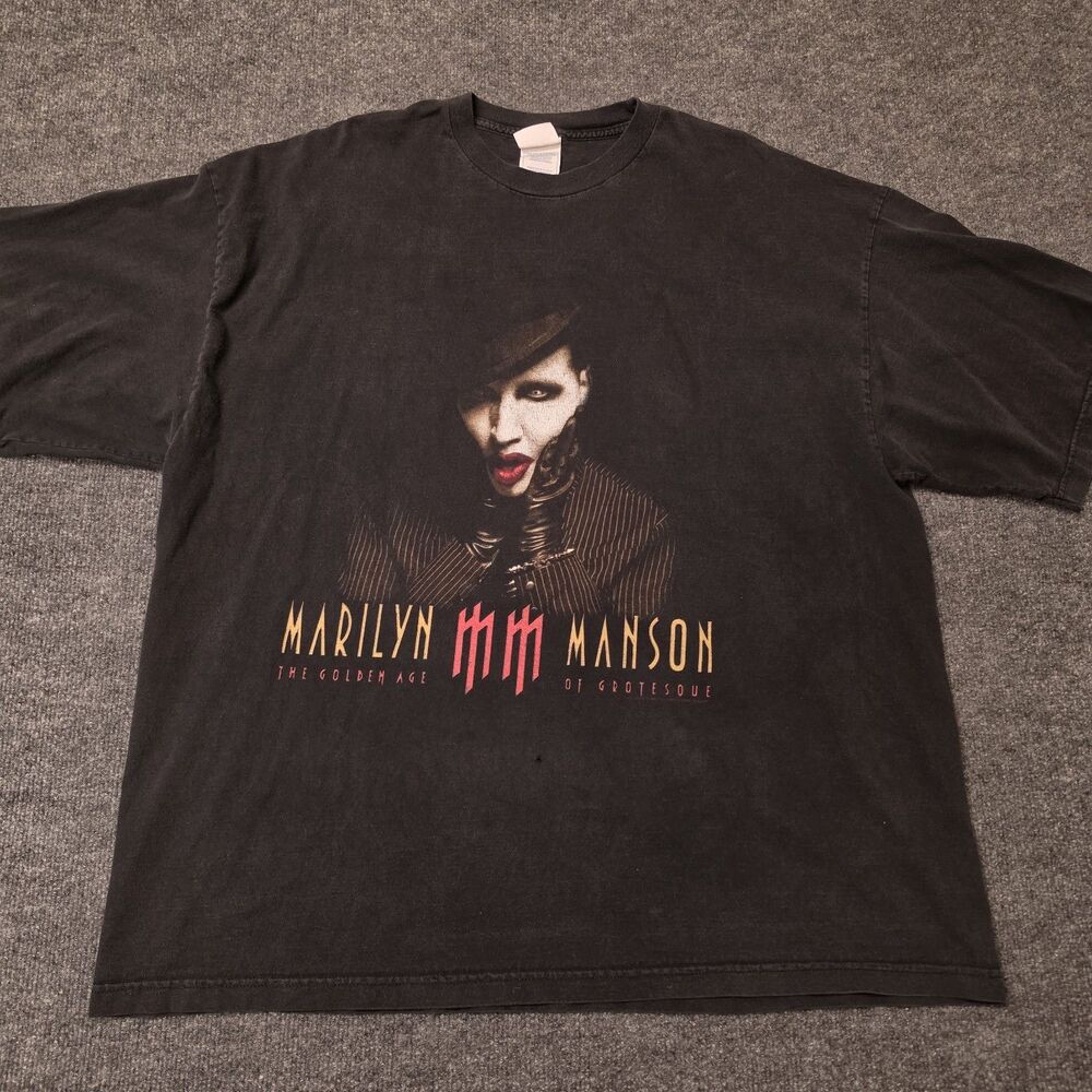 VTG Marilyn Manson Y2K The Golden Age Of Grotesque 03 Original Tour Shirt Sz 3XL